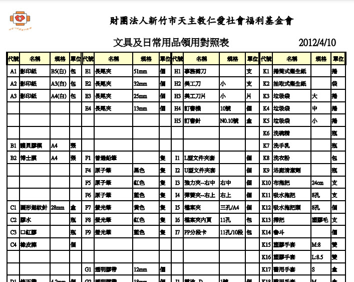 物品領用、請修